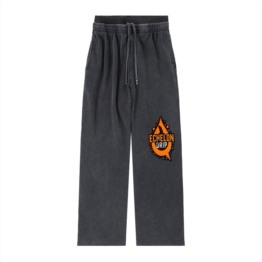 Echelon Drip Vintage Washed Double Waist Pants