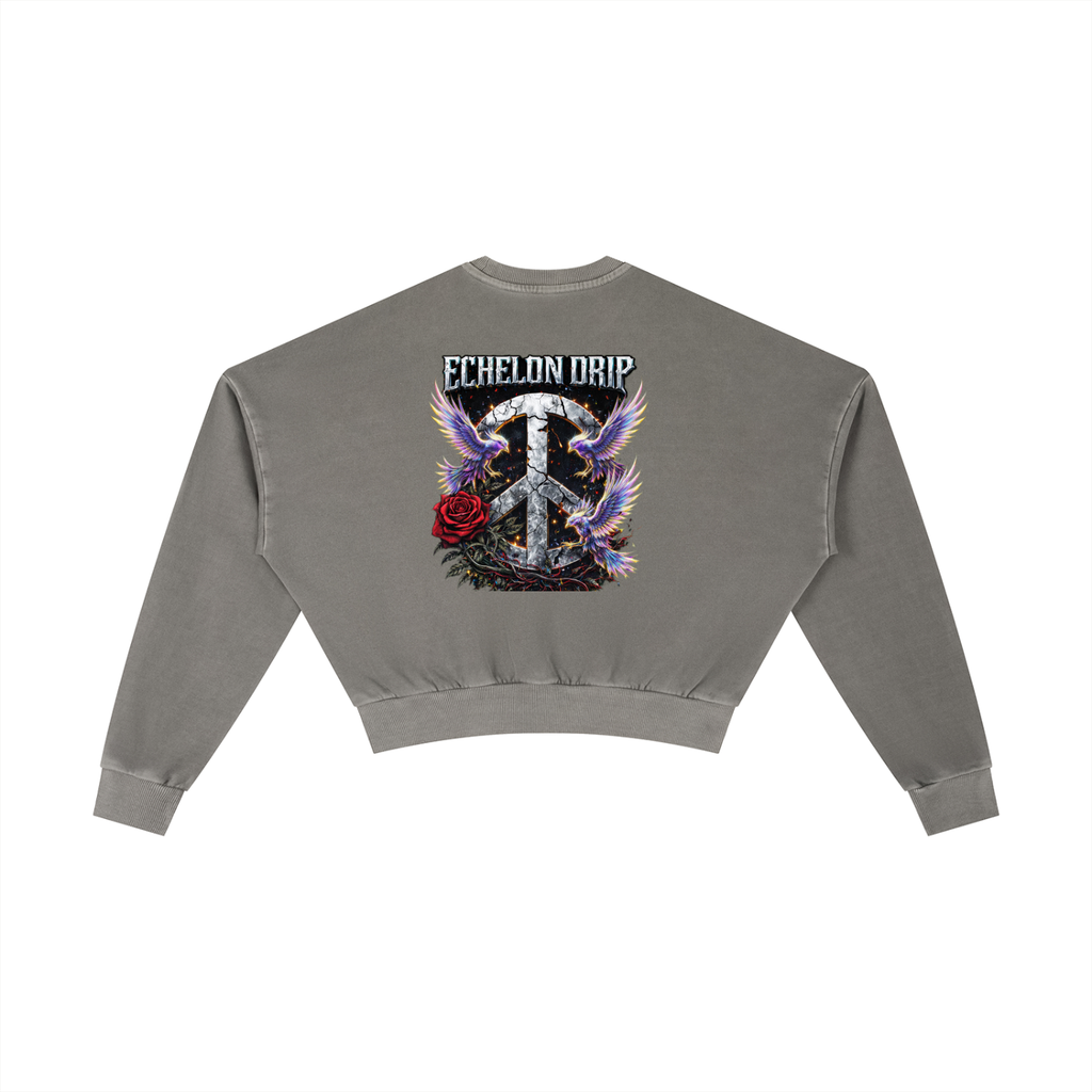 Vintage Washed Cropped Sweatshirt