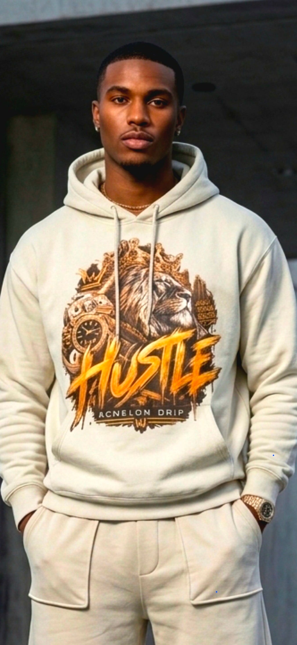 Mint Hustle King Heavyweight Mens Hoodie