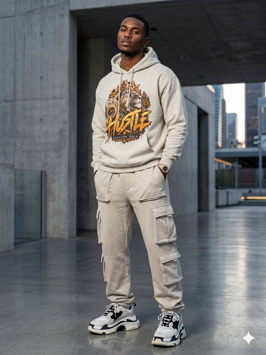 Mint Hustle King Heavyweight Mens Hoodie